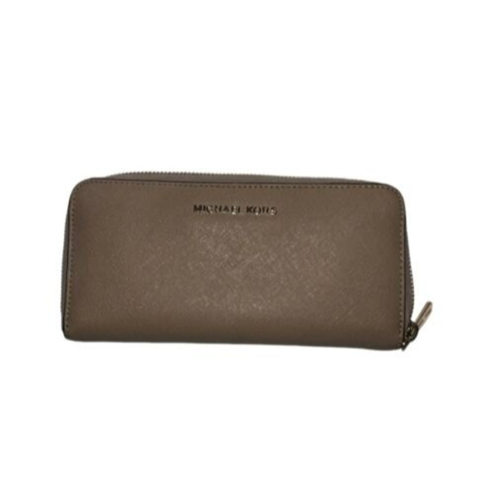 Michael Kors Signature Card Wallet Multifunction Phone Wristlet Clutch-Tan Beige